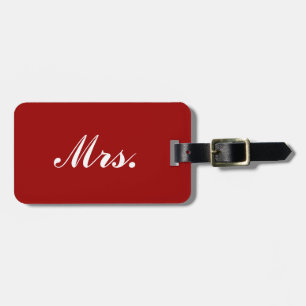 Red Mr and Mrs luggage tag for her