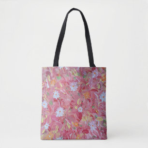 Red Mulberry Floral Tote Bag