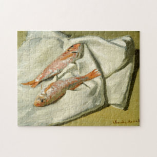 Red Mullets Monet Fine Art Jigsaw Puzzle