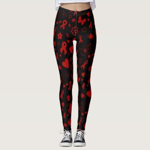 Red Multi...Brain Aneurysm Leggings