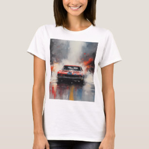 Red  Muscle Car head on T-Shirt