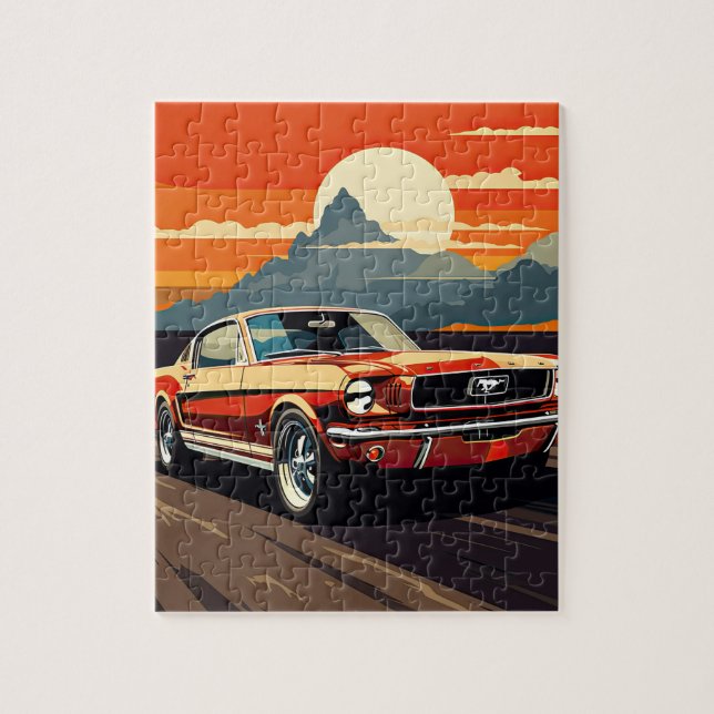 Red Muscle Cars Jigsaw Puzzle (Vertical)