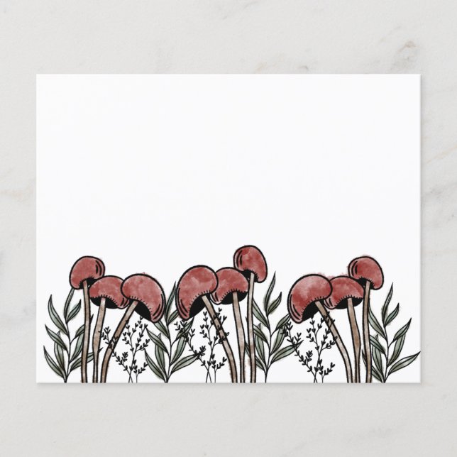 Red Mushroom Caps Card (Front)