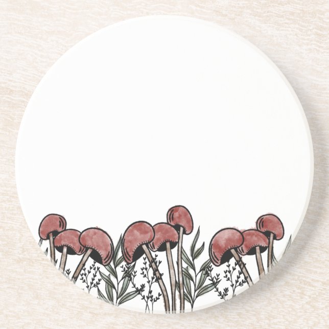 Red Mushroom Caps Coaster (Front)