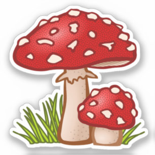 Red Mushroom Cartoon 
