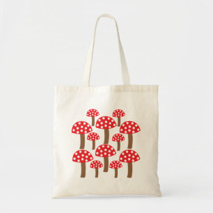 Red Mushroom Cute Illustration Tote Bag