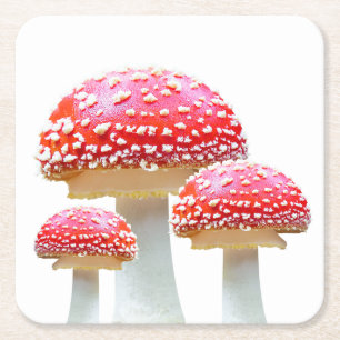 Red Mushroom Paper Coaster