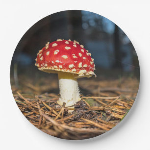 Red Mushroom Paper Plates