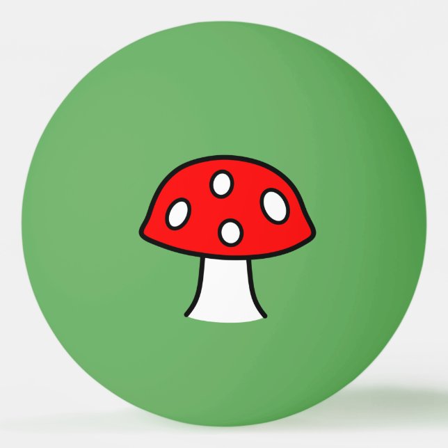 Red Mushroom Ping Pong Ball (Front)