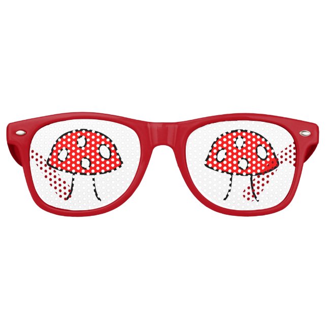 Red Mushroom Retro Party Shades (Front)