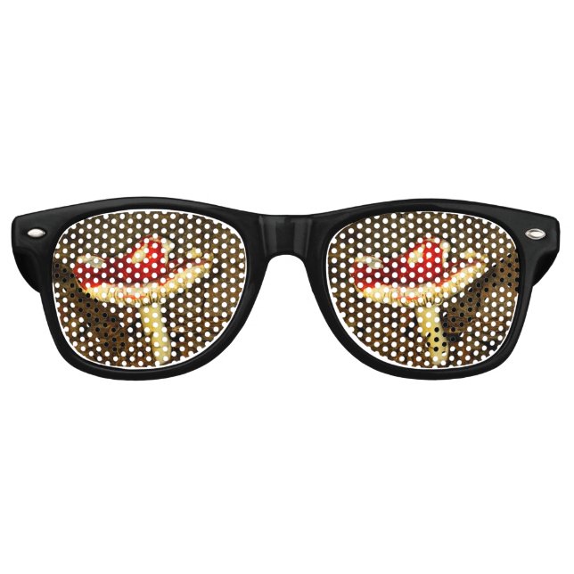 Red Mushroom Retro Sunglasses (Front)
