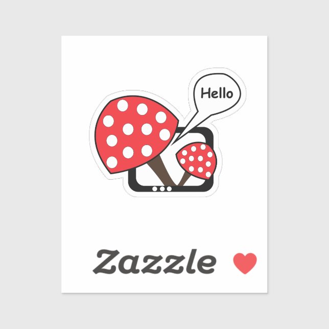 Red Mushroom Saying Hello From Television (Sheet)