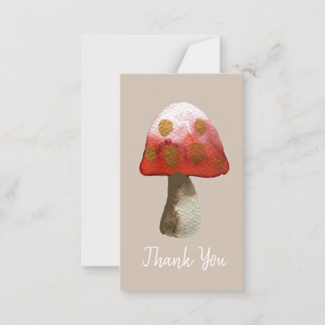 Red mushroom toadstool magic card (Front)