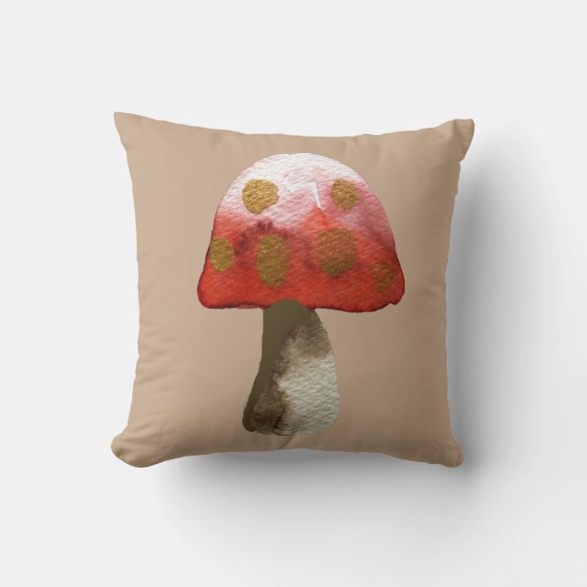 Red Mushroom Toadstool magic Cushion (Front)