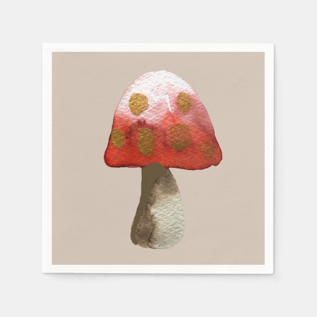 Red Mushroom Toadstool magic Napkin (Front)