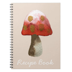 Red Mushroom Toadstool magic Notebook