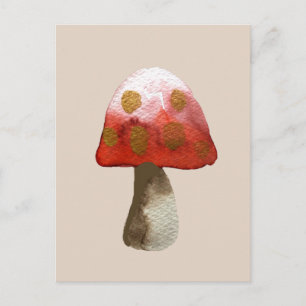 Red Mushroom Toadstool magic Postcard