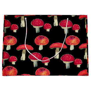 Red mushrooms pattern Bathroom Towel Set Large Gift Bag