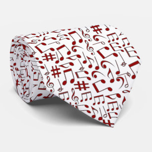 RED  MUSIC NOTES-2 TIE