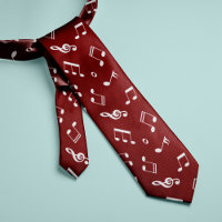 Red Music Notes Pattern
