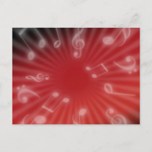 Red Music Postcard