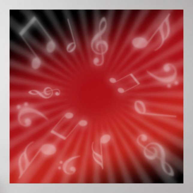 Red Music Poster (Front)