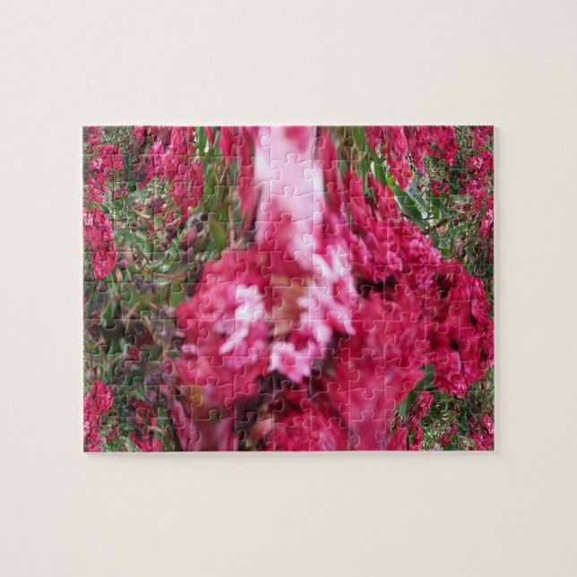 Red Myrtle Fractalized Jigsaw Puzzle (Horizontal)
