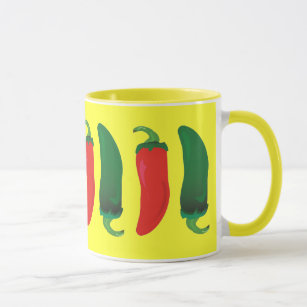 Red N Green Hot Peppers Mug