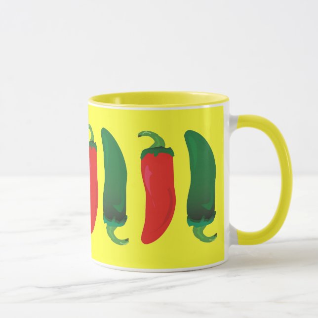Red N Green Hot Peppers Mug (Right)