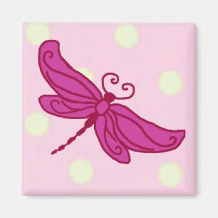 Red n Pink Dragonfly magnet