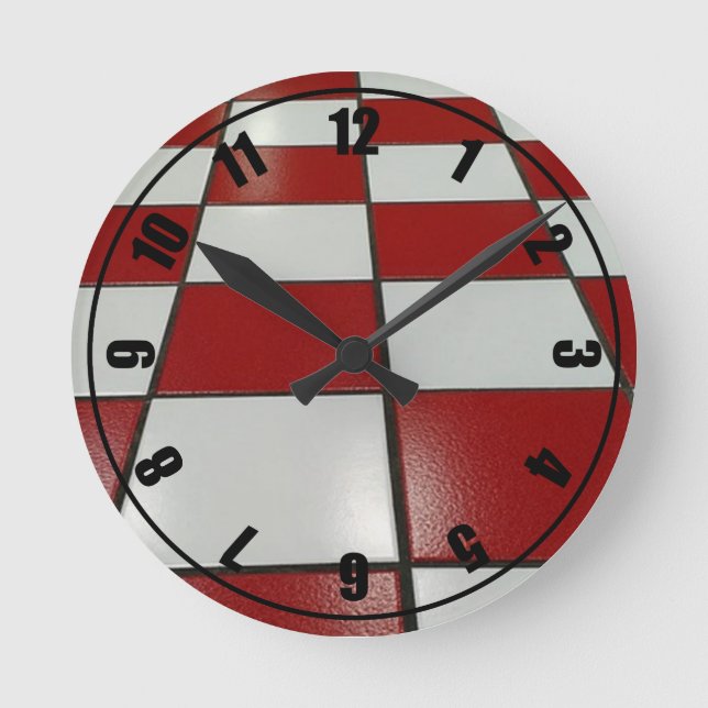 Red N White Vintage Clock (Front)