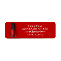 Red Nail Polish Custom Manicurist Return Address