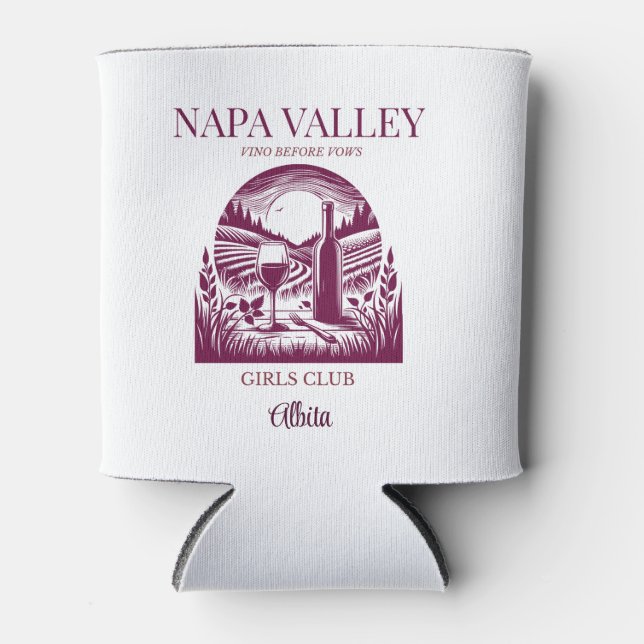 red napa valley bachelorette party can cooler (Front)