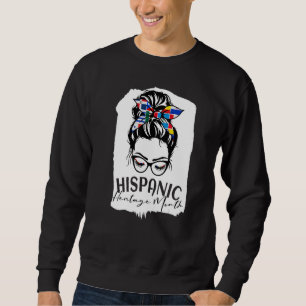 Red National Hispanic Heritage Month Latina Women  Sweatshirt