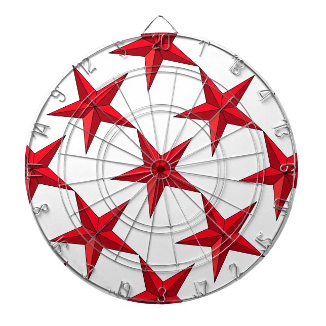 Red Nautical Star Dartboard (Front)