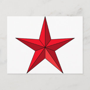 Red Nautical Star Postcard