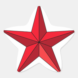 Red Nautical Star Sticker