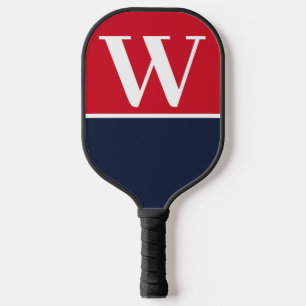 Red & Navy College Monogram Pickleball Paddle