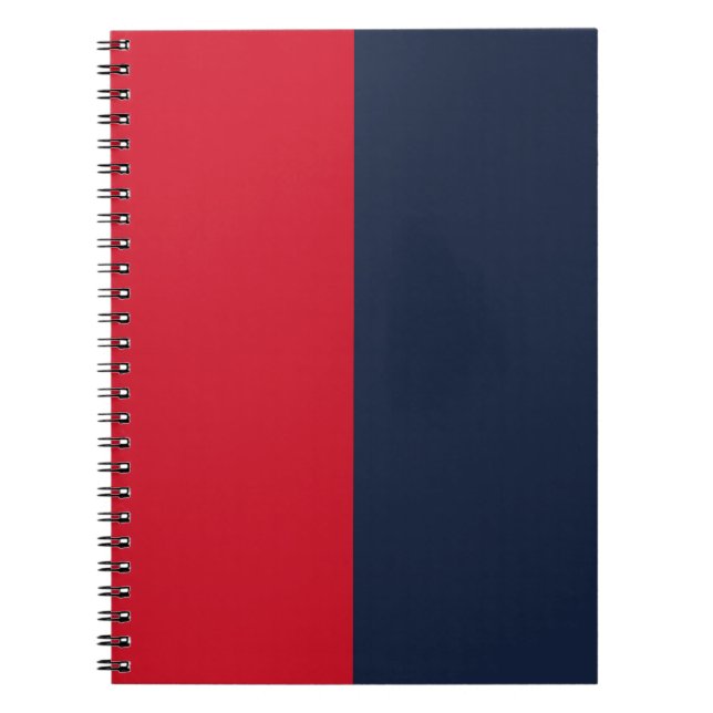 Red & Navy CUSTOM Notebook (Front)
