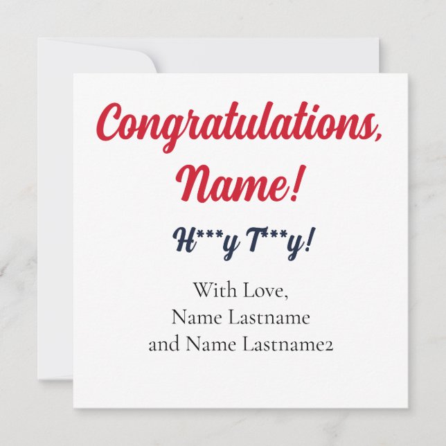RED, NAVY Oxford, MS Personalised Gift Card (Front)