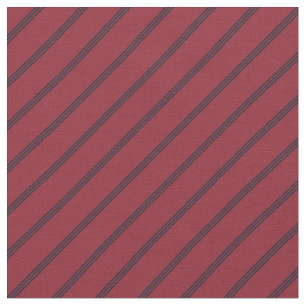 Red & Navy Stripes Fabric