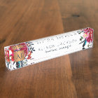 Red navy watercolor floral gold copper monogrammed