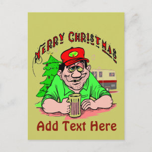 Red Neck Christmas Holiday Postcard