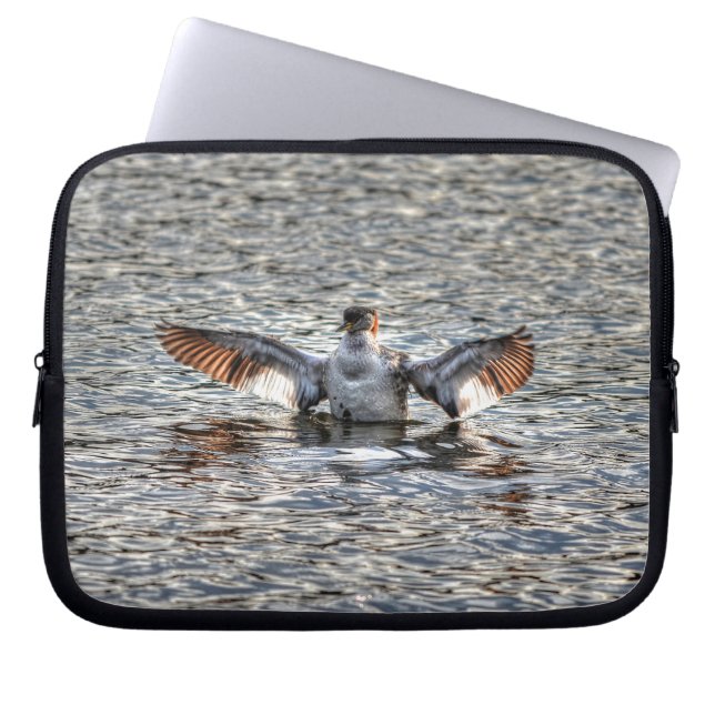 Red-necked Grebe for Wildlife & Bird-lovers Laptop Sleeve (Front)