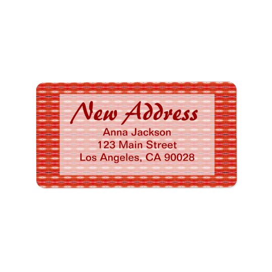 Red New Address Address Label