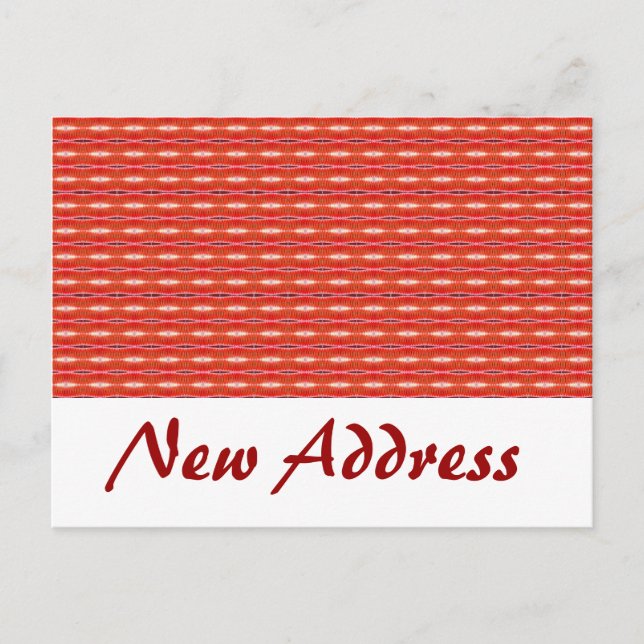 Red New Address Announcement Postcard (Front)