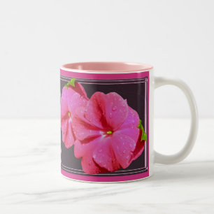 Red New Guinea Impatiens Coordinating Items Two-Tone Coffee Mug