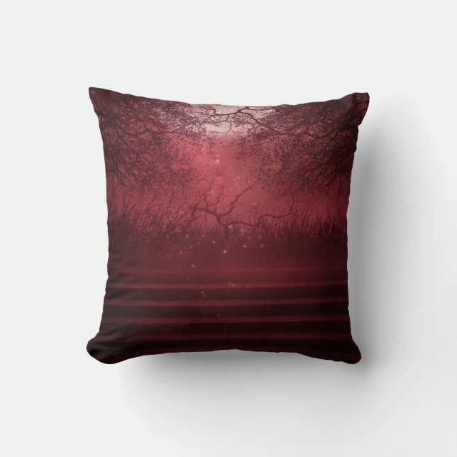 Red Night Fantasy Pillow (Front)