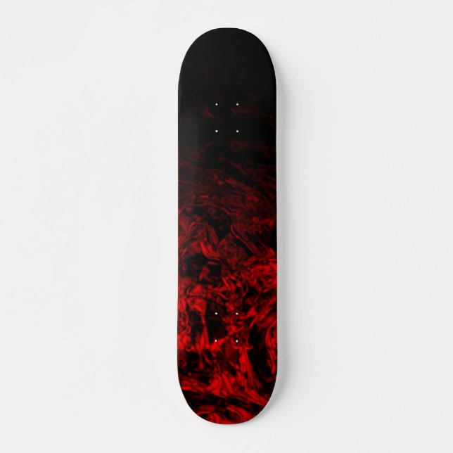 Red Nite black gradient polygon swirl personalize Skateboard (Front)