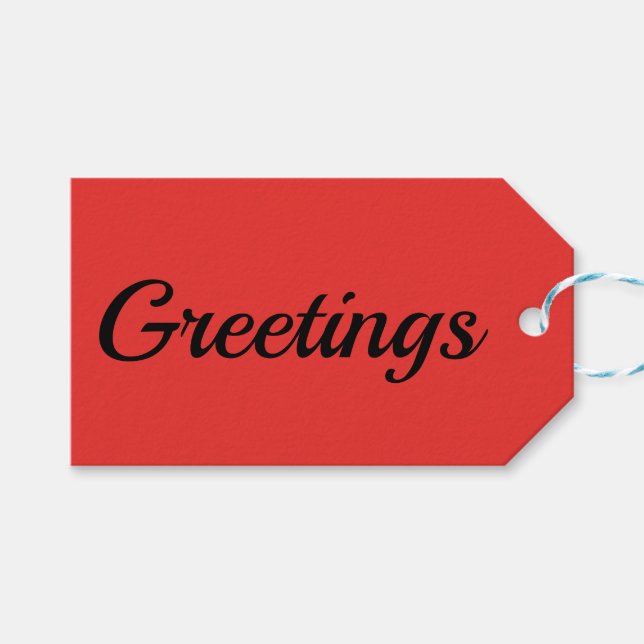 Red no.1, RED GIFT TAG (Front (Horizontal))